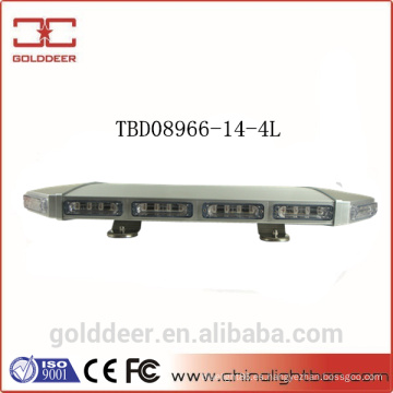 Barra de LED Mini estroboscopio ADVERTENCIA de aluminio con pies de imán (TBD08966-14-4 L)